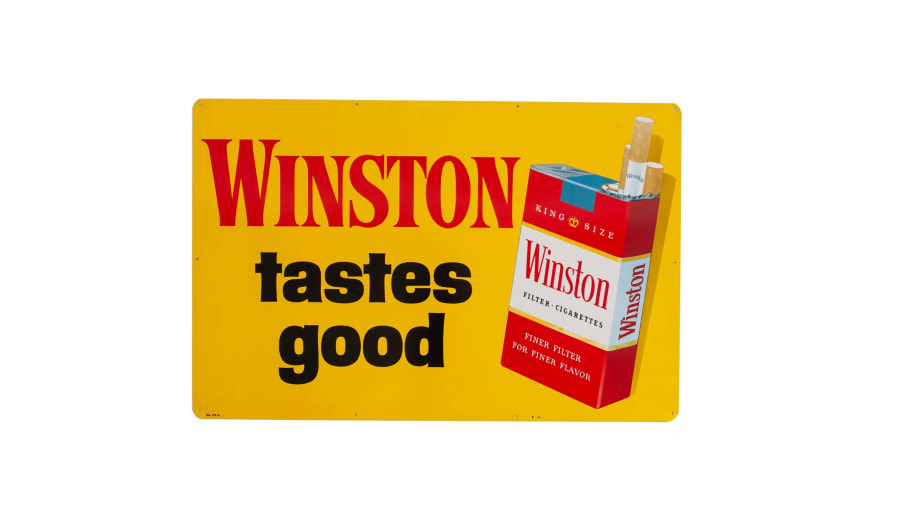Winston Cigarettes Tin Tacker, NOS 22x14 for Sale at Auction Mecum