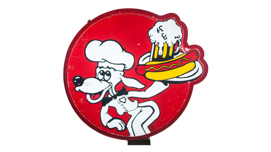 Dog N Suds SingleSided Lighted Sign 79x72x10 at Harrisburg Road Art