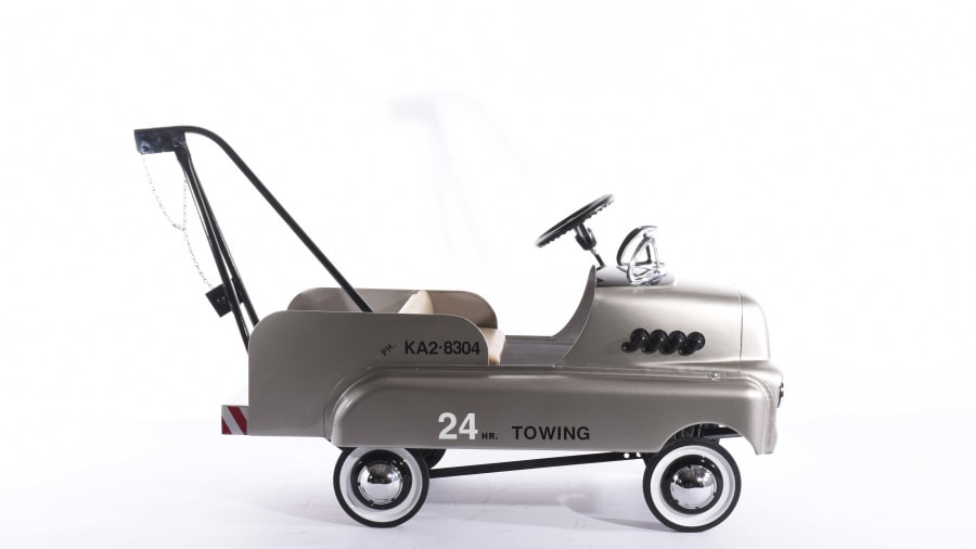 Restored 1950s Garton Tow Truck Pedal Car 48x17x30 for sale at