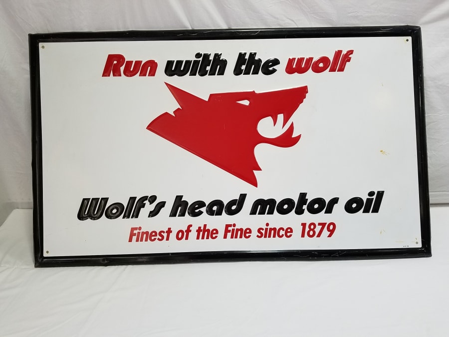 1955年 Wolf's Head Sign ヴィンテージ ウルフズヘッド 看板 - 雑貨