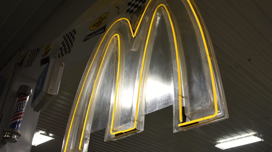 Mcdonalds Sign Single Sided Clear Plastic With Neon 56x41x3 at Indy ...
