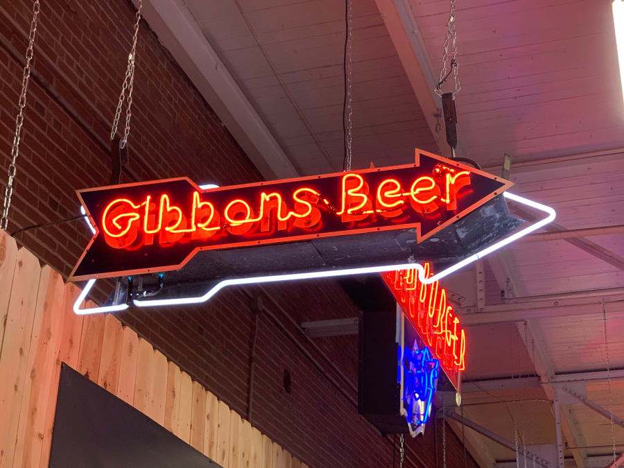 Gibbons Beer DoubleSided Porcelain Neon 60x17x15 for Sale at Auction