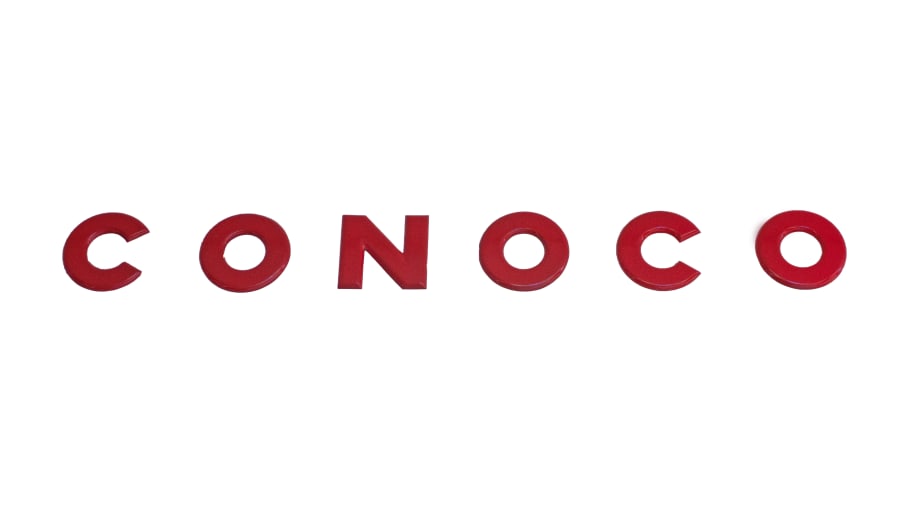 Conoco Single-Sided Porcelain Letters at Indy Road Art 2020 as H439 ...