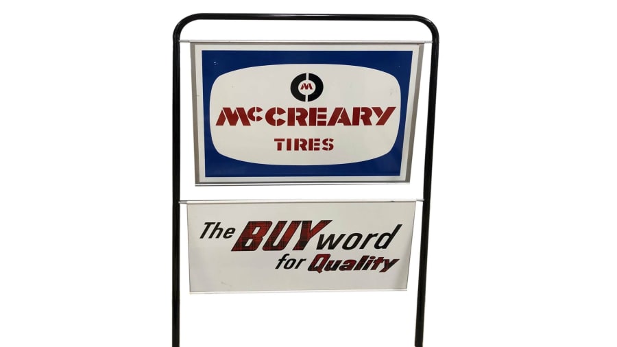 1967 McCreary Tires DoubleSided Tin Sign for Sale at Auction Mecum