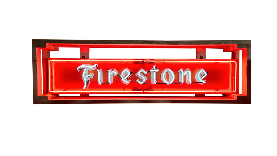 Firestone SingleSided Tin Neon Sign for Sale at Auction Mecum Auctions