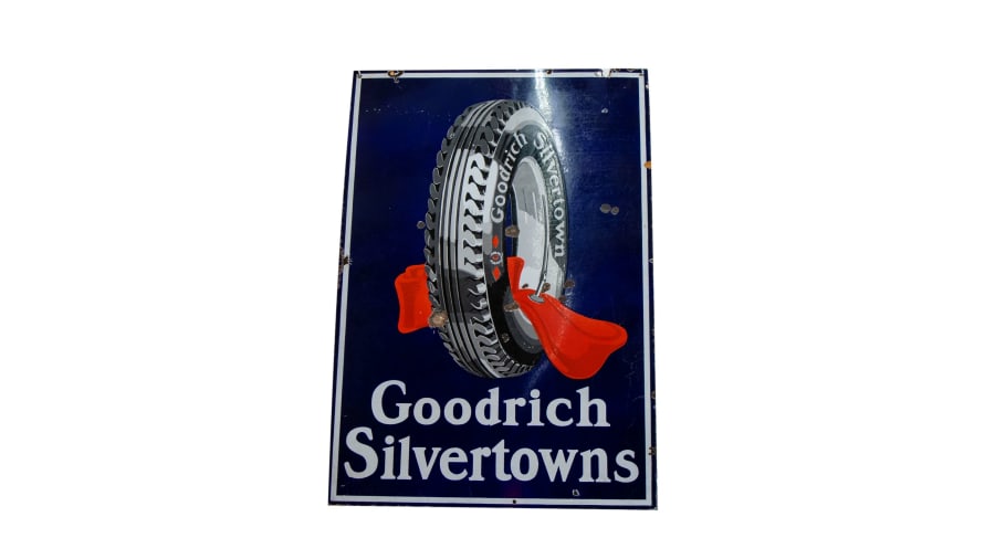 Goodrich Silvertowns DoubleSided Porcelain Sign at Indy Road Art 2022