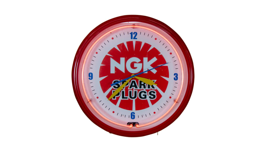 NGK Spark Plugs LightUp Neon Clock for Sale at Auction Mecum Auctions