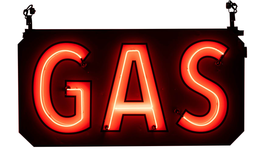 Gas DoubleSided Neon Sign for Sale at Auction Mecum Auctions
