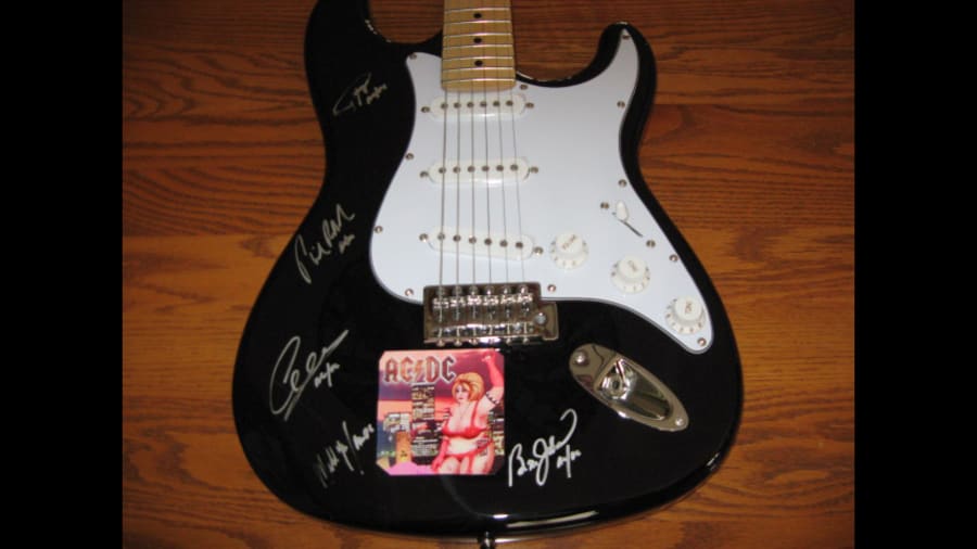 Autographed Guitar AC/DC at Indy 2015 as K12 - Mecum Auctions