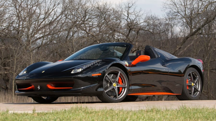 Ferrari 458 Italia черный кабриолет