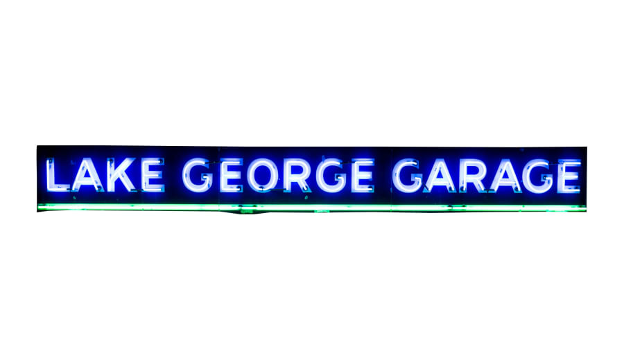 Lake Garage SingleSided Porcelain Neon Sign at Indy 2022 as