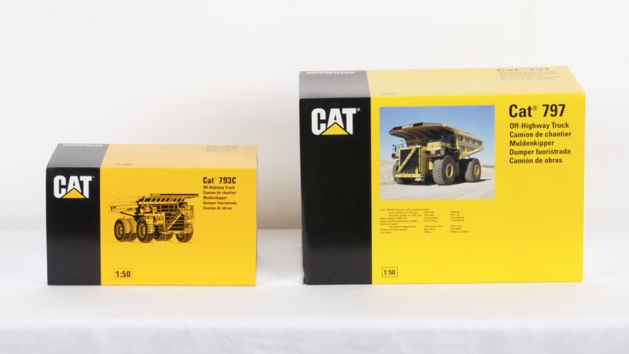 Caterpillar CAT 793C And CAT 797 Model Tractors at The Toy Auction 2014 ...
