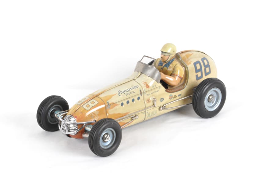 Jouet Ancien En Tôle St.John Tin Toy – Voiture De Course Speedway N°8 – Collection