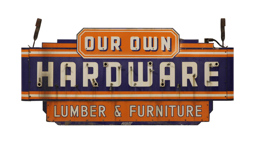 Our Own Hardware 78x36x10 at The Walker Sign Collection 2015 as F58