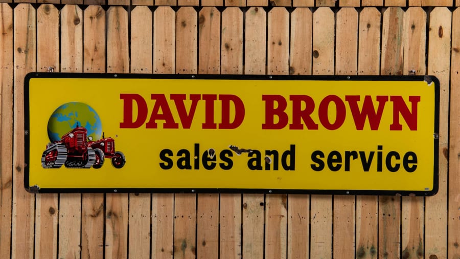 David Brown Sales and Service SingleSided Porcelain Sign for Sale at