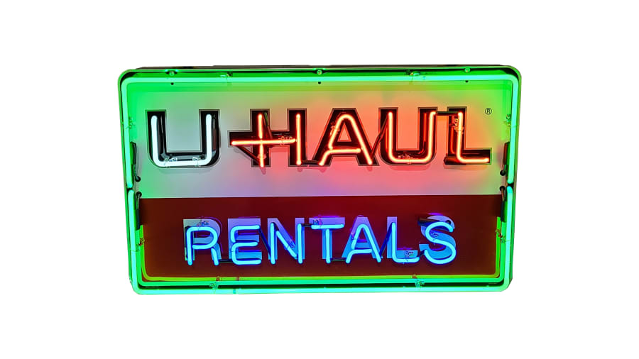 UHaul Rentals SingleSided Tin Neon Sign for Sale at Auction Mecum