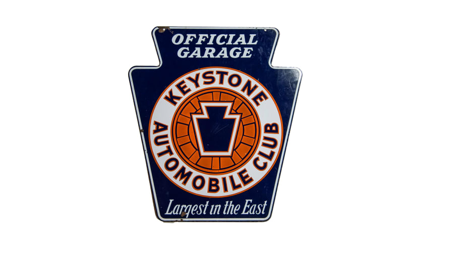 Keystone Automobile Club Double-Sided Porcelain Sign For Sale At 