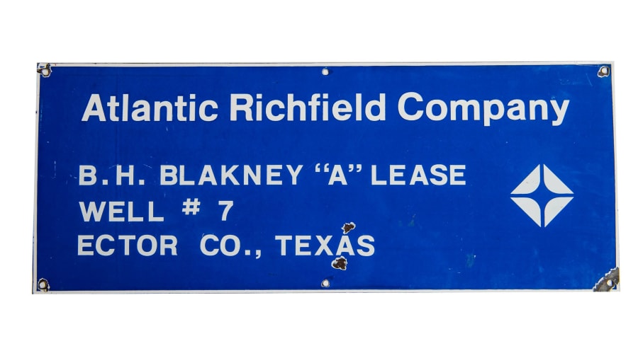Atlantic Richfield Company SingleSided Porcelain Sign at Indy 2023 as