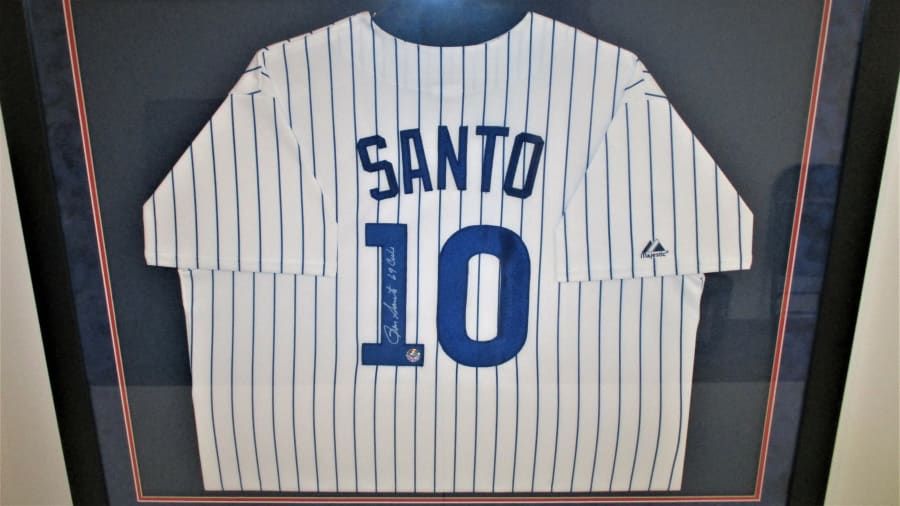 Chicago Cubs Ron Santo Framed Signed Jersey at Gone Farmin' Spring