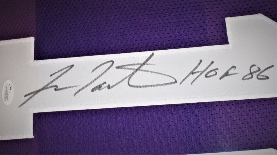 Framed Minnesota Vikings Fran Tarkenton Autographed Signed Jersey