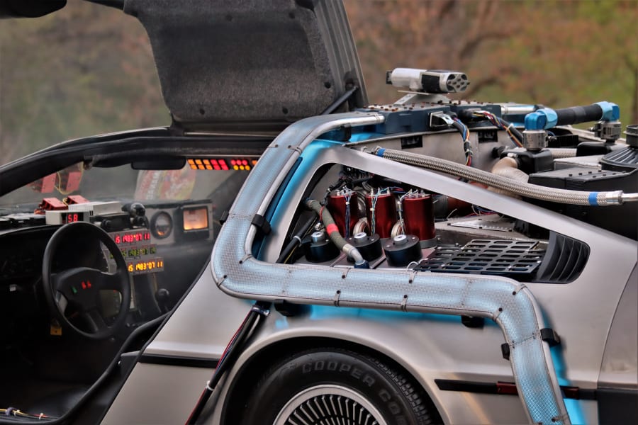 back to the future delorean interior