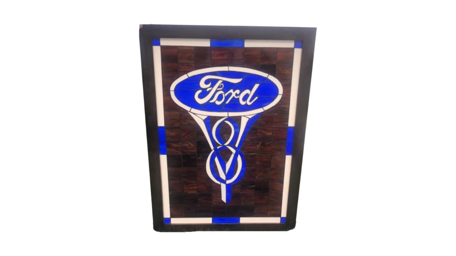 Handmade Ford V8 Stained Glass for Sale at Auction Mecum Auctions
