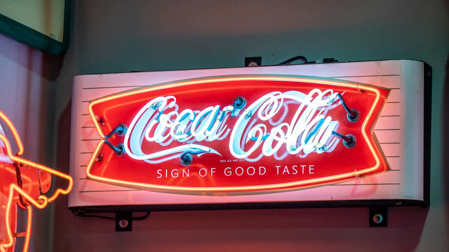 Coca-Cola Single-Sided Porcelain Neon Sign for Sale at Auction - Mecum