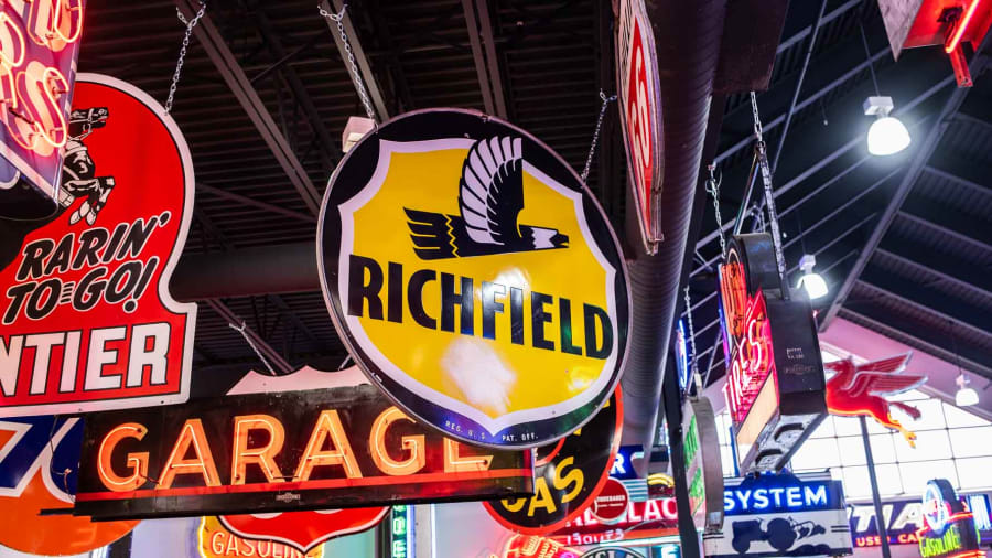 Richfield DoubleSided Porcelain Sign for Sale at Auction Mecum Auctions