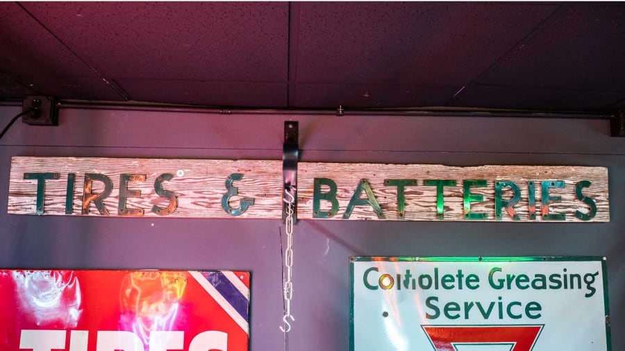 Tires & Batteries SingleSided Signs for Sale at Auction Mecum Auctions