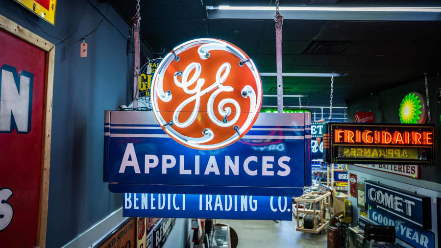 general electric ライトサイン看板　ミッドセンチュリー 50s ライトサイン 看板 ゼネラルエレクトリック -通販-ローズボール