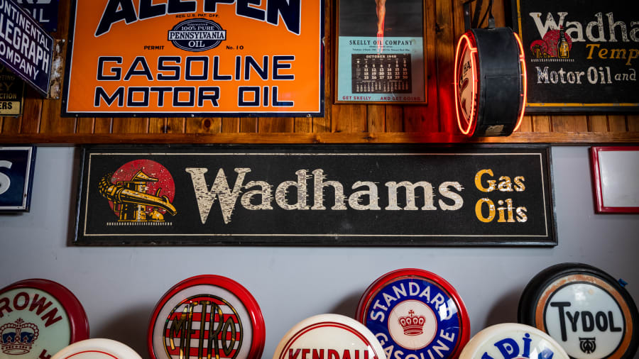 Wadhams Gas and Oils SingleSided Smalt Sign for Sale at Auction