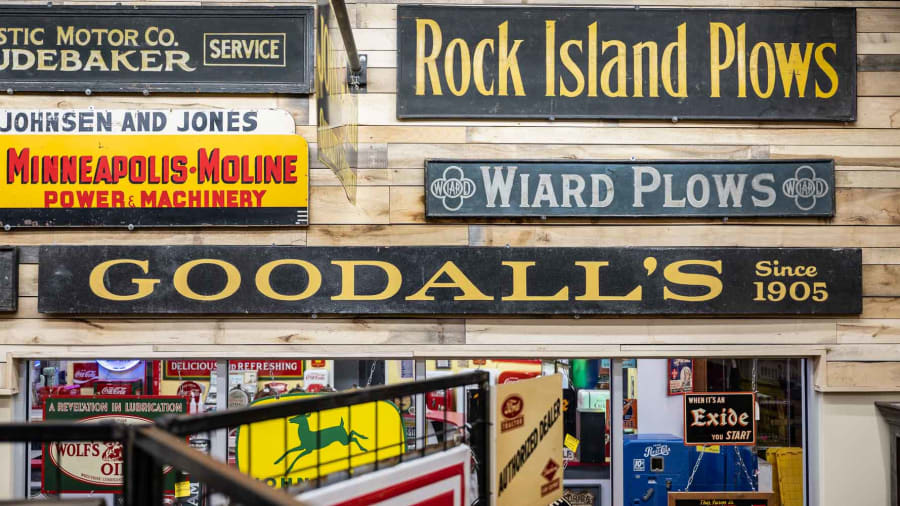 Early 1900s Goodall Lumber SingleSided Smalt Sign for Sale at Auction