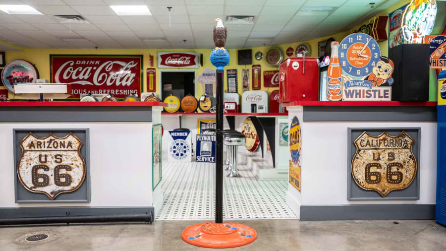 J.I. Case Eagle Statue on Pole with Base for Sale at Auction Mecum