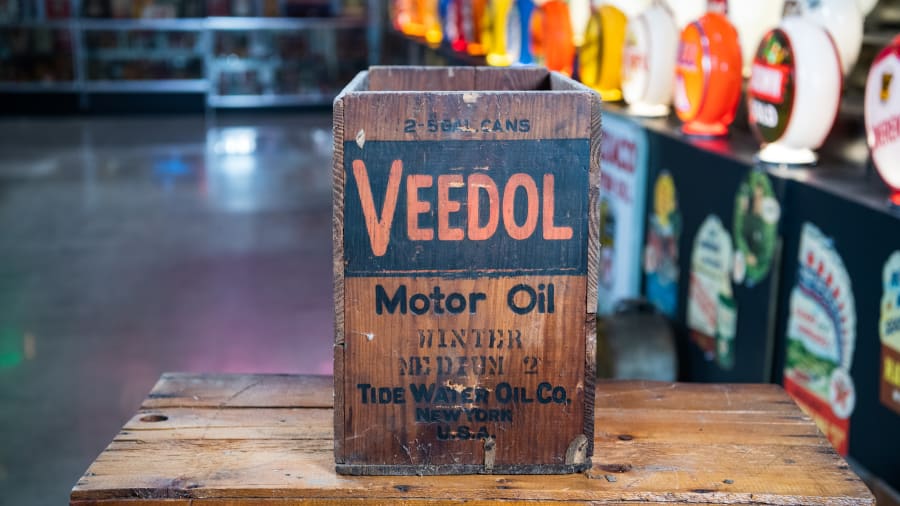 Veedol Motor Oil Wood Oil Can Crate at The World’s Largest Road Art