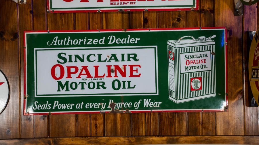 Plaque Publicitaire émaillée Sinclair Opaline Motor Oil - Diamètre 30 Cm - En Métal, Neuve Sous Emballage