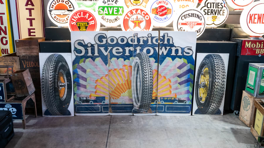 Goodrich Silvertowns SevenPiece Cardboard Advertisement for Sale at