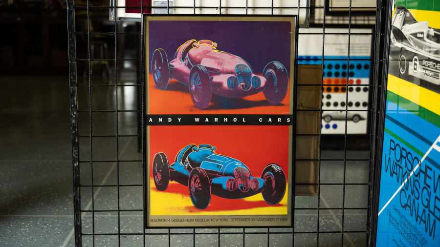 1988 Andy Warhol Cars Guggenheim Exhibition Framed Advertisement