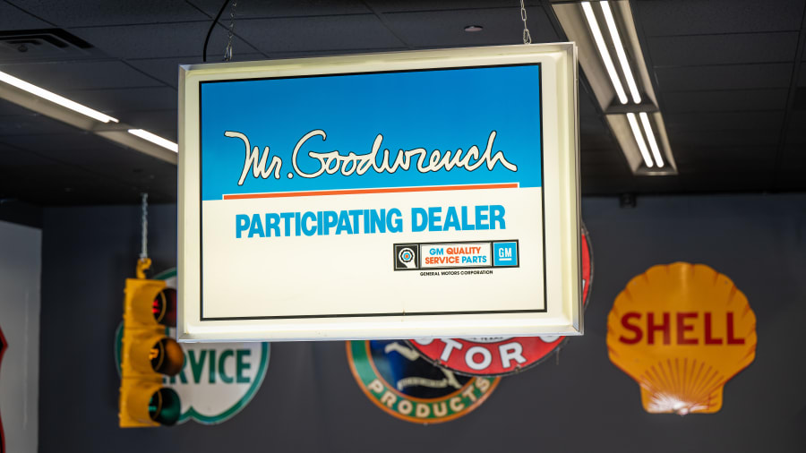 1982 Mr. Goodwrench Double-Sided Lighted Plastic Sign For