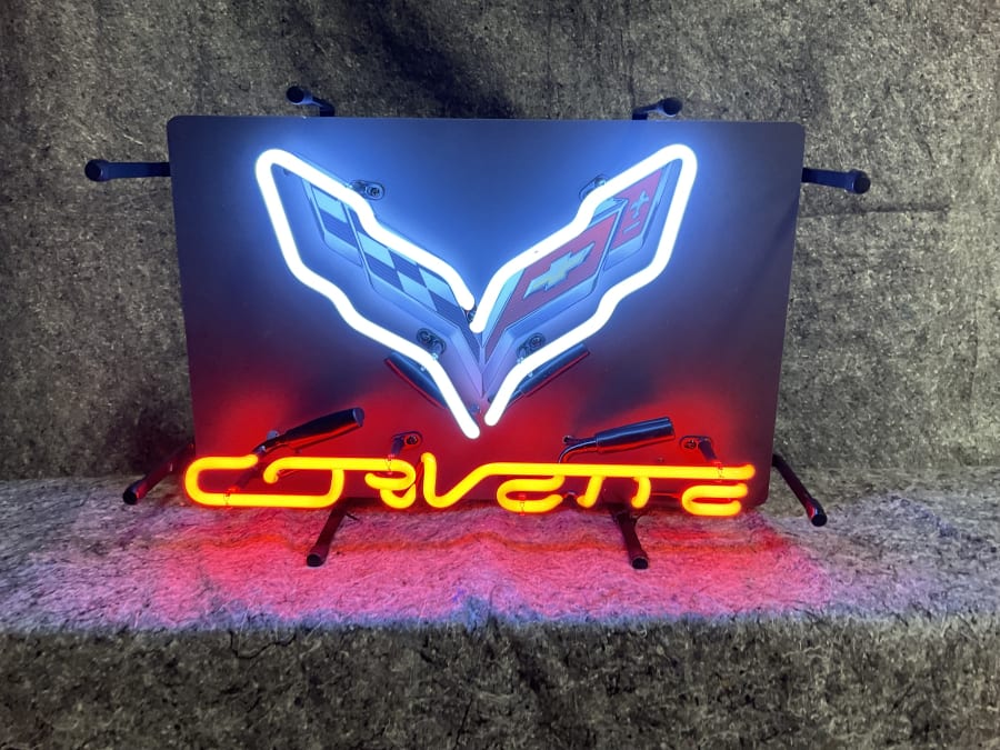 Corvette Car Classic Black White Neon Signs