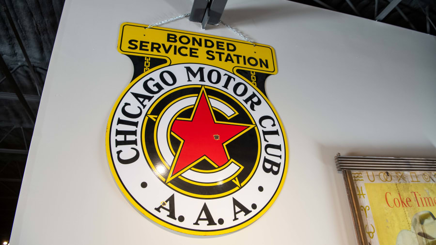 AAA Chicago Motor Club Double-Sided Porcelain Sign for Sale at Auction ...