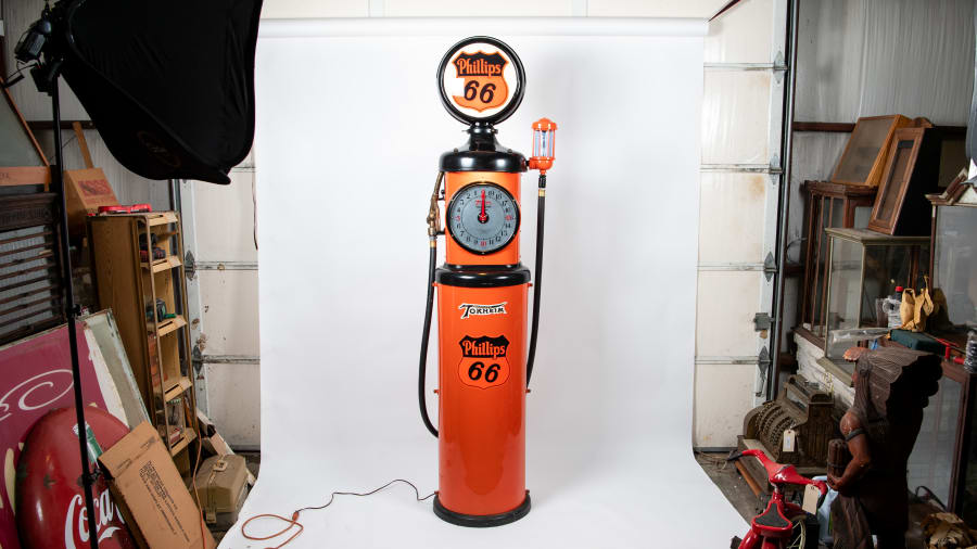 1930s Phillips 66 Tokheim Model 850 Clock Face Gas Pump For Sale