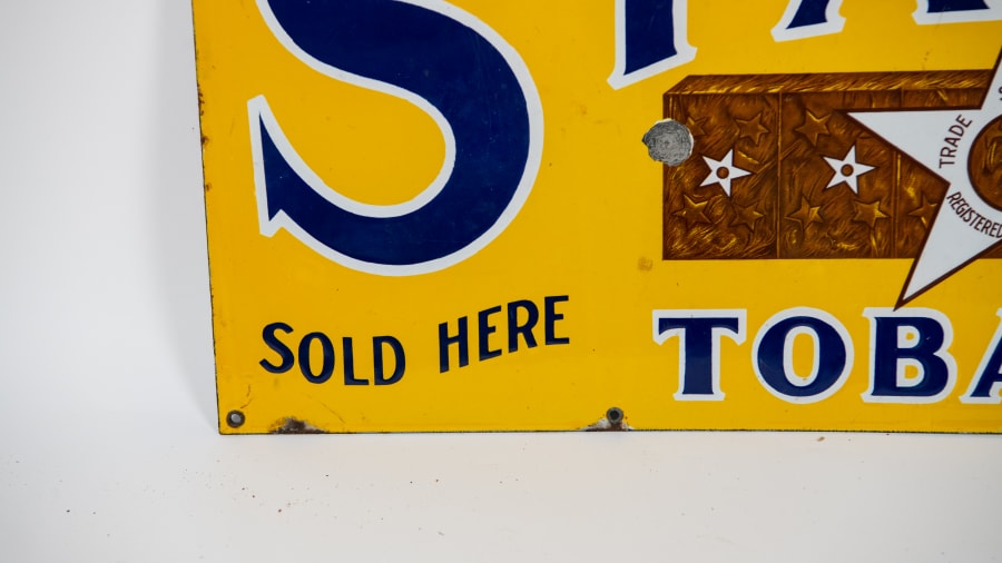 1920s-1930s Star Tobacco Single-Sided Porcelain Sign For Sale At Auction