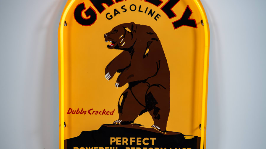 Grizzly Gasoline Single-Sided Neon Sign For Sale At Auction