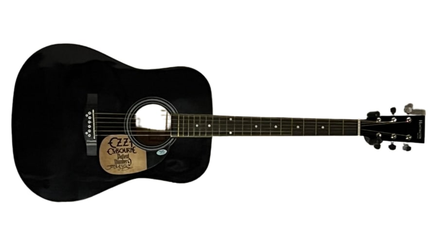 signed ozzy osbourne guitar auction charity