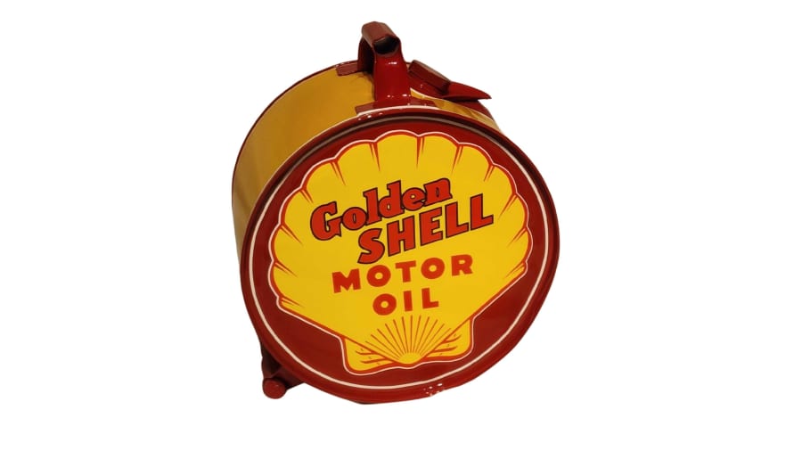Golden Shell Motor Oil 5-Gallon Rocker Oil Can for Sale at Auction ...
