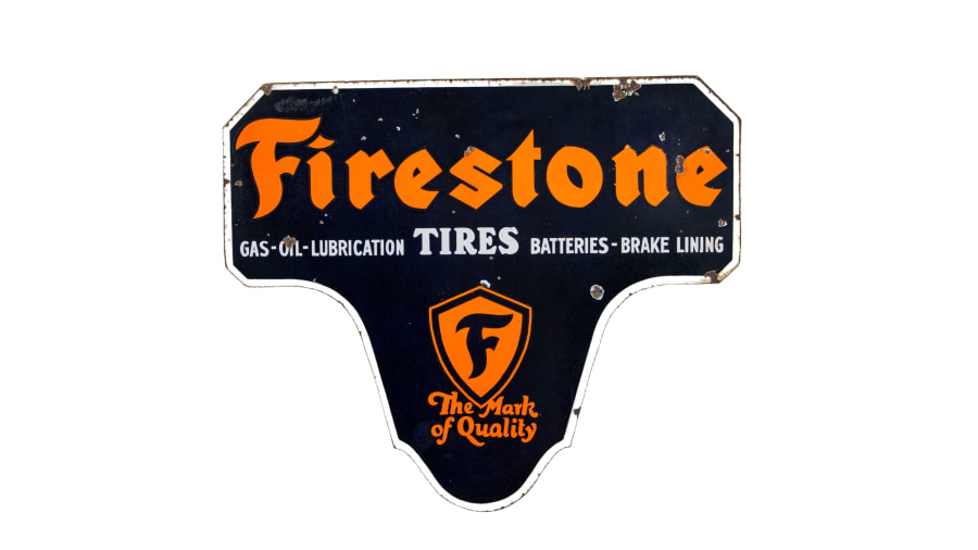 Firestone Double-Sided Porcelain Sign for sale at Kissimmee 2024 as ...