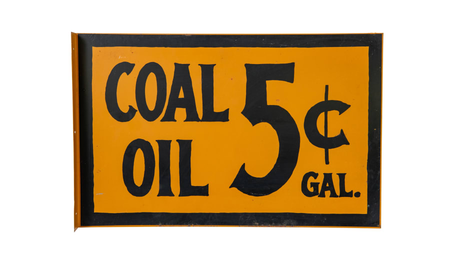 Coal Oil Tin Flange Sign for Sale at Auction Mecum Auctions