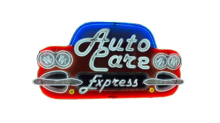 Auto Care Express SingleSided Neon Sign for Sale at Auction Mecum