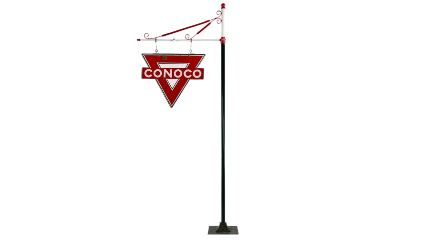 Conoco Double-Sided Porcelain Pole Sign for Sale at Auction - Mecum ...