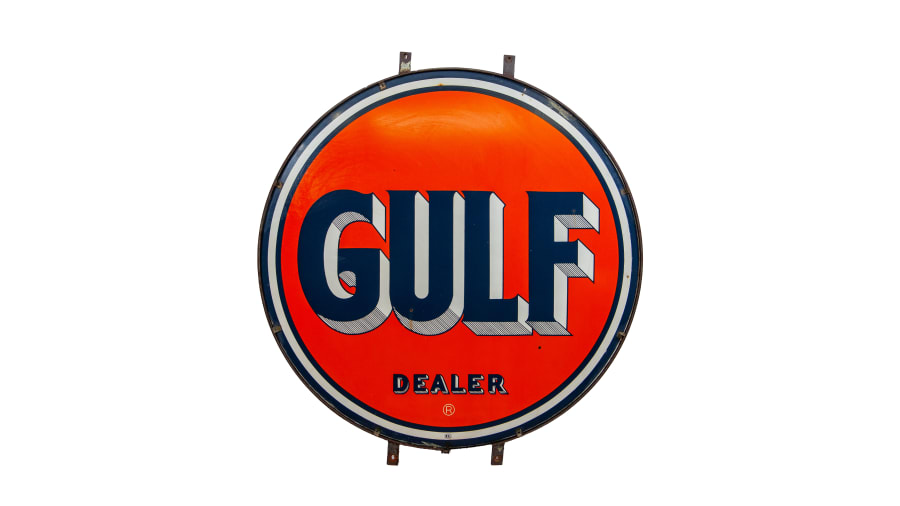 Gulf Double-Sided Porcelain Sign for Sale at Auction - Mecum Auctions